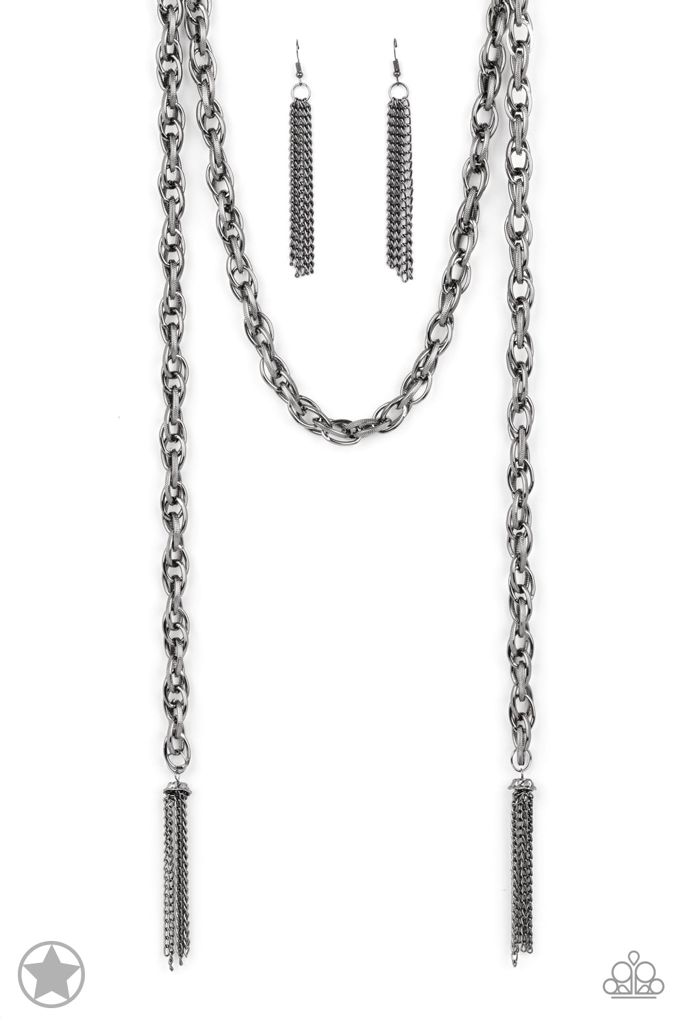 SCARFed for Attention - Gunmetal necklace- Blockbuster