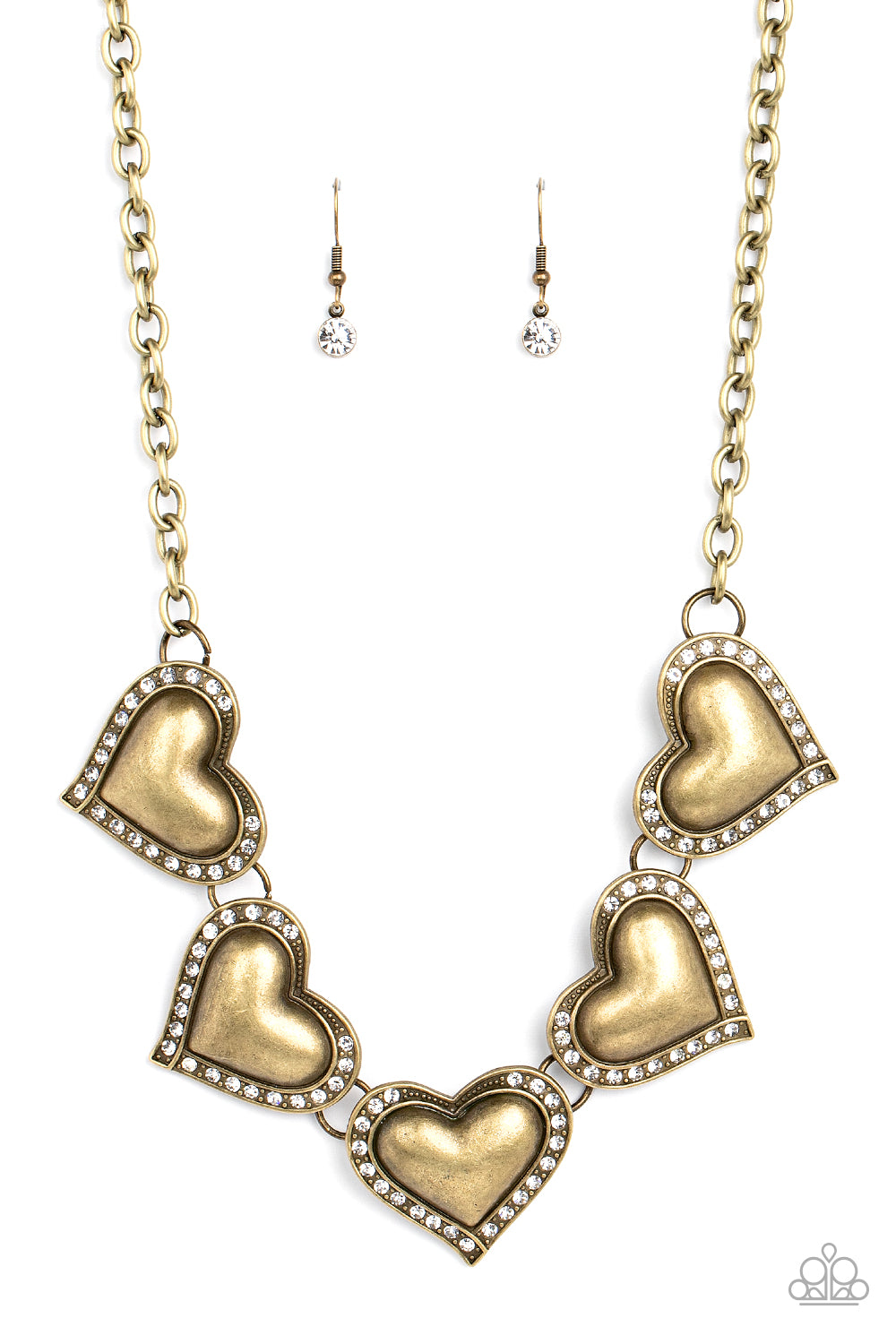 Kindred Hearts - Brass necklace