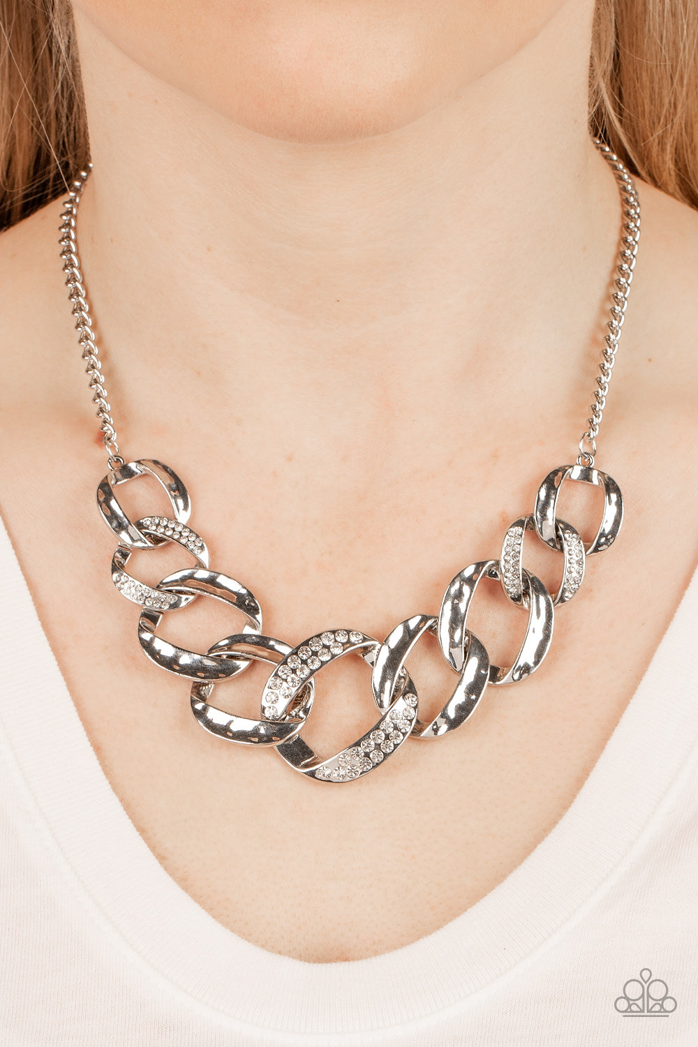 Bombshell Bling - White necklace