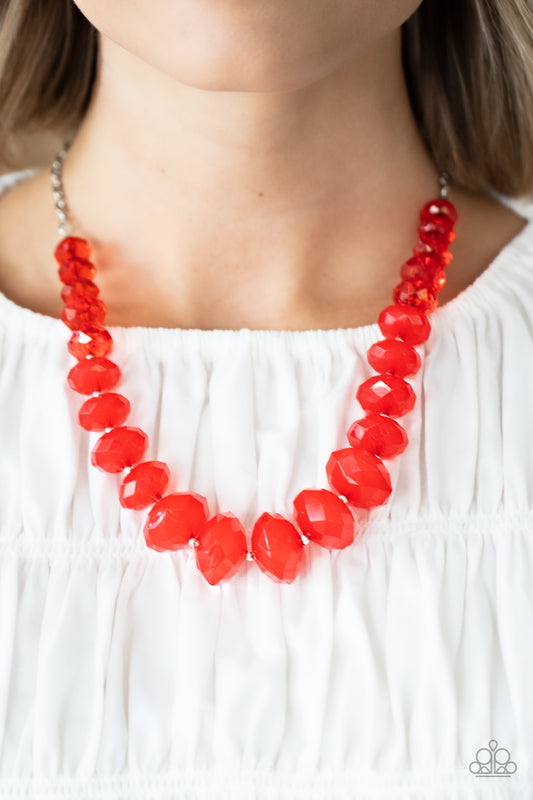 Happy-GLOW-Lucky - Red necklace