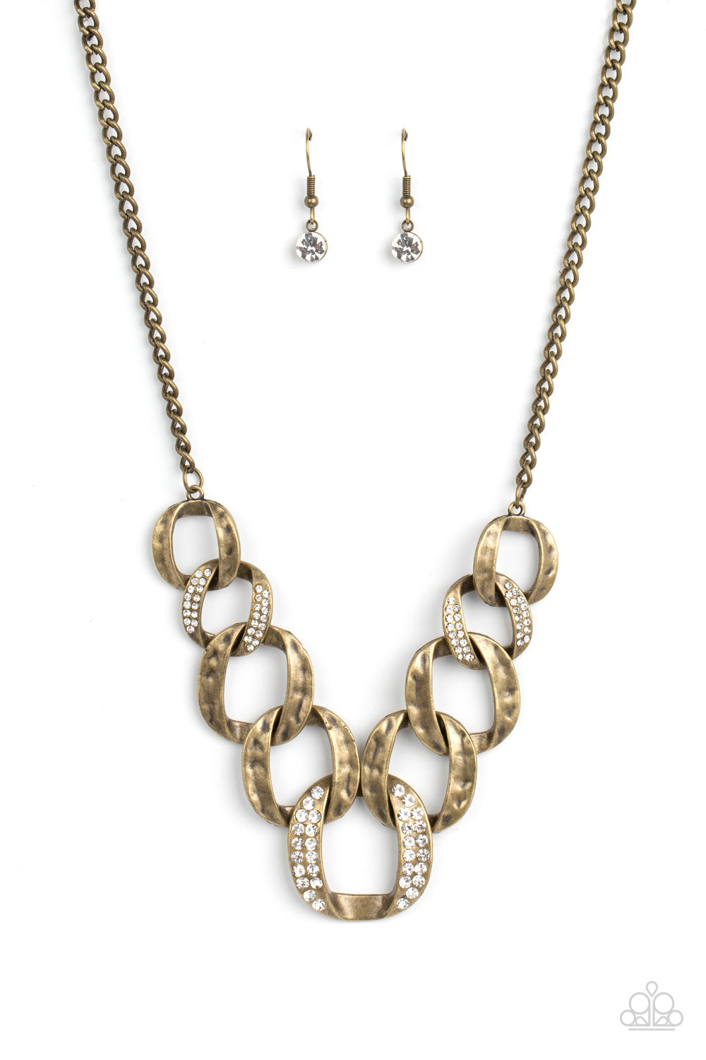 Bombshell Bling - Brass necklace