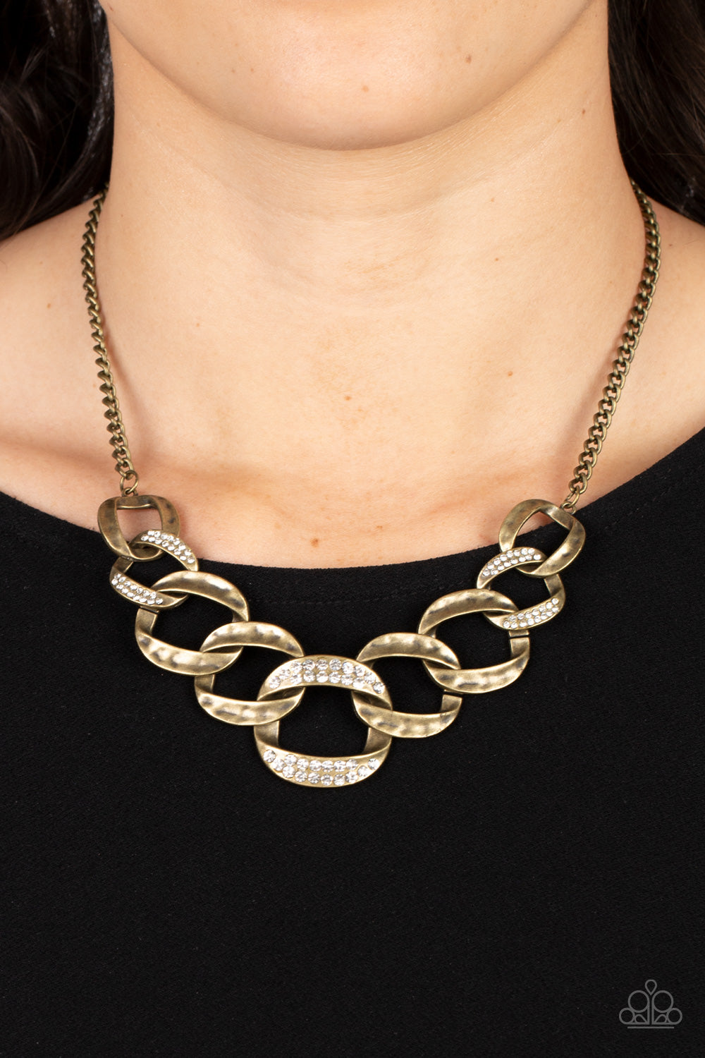 Bombshell Bling - Brass necklace