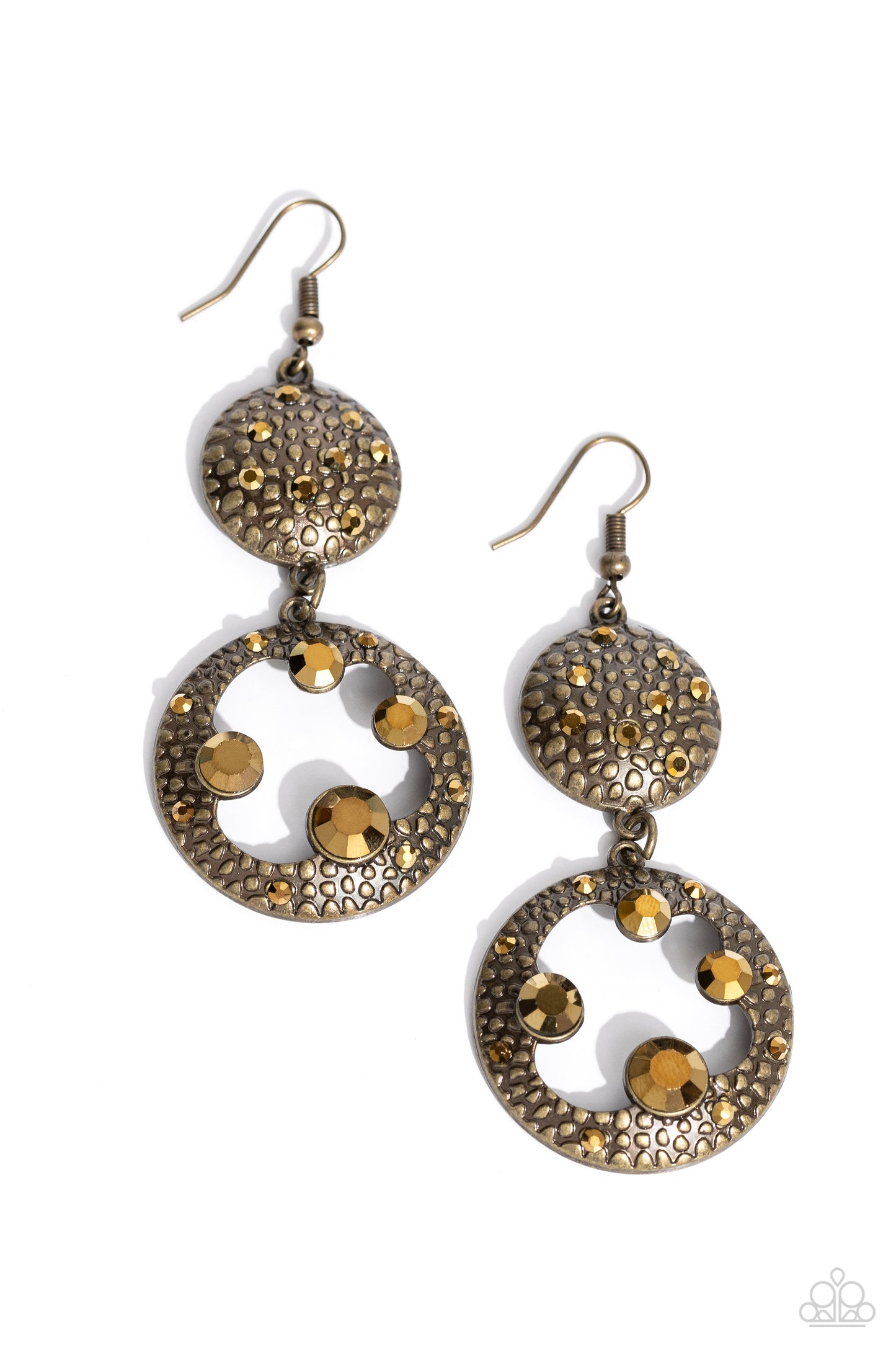 Eastern Entrada - Brass earrings