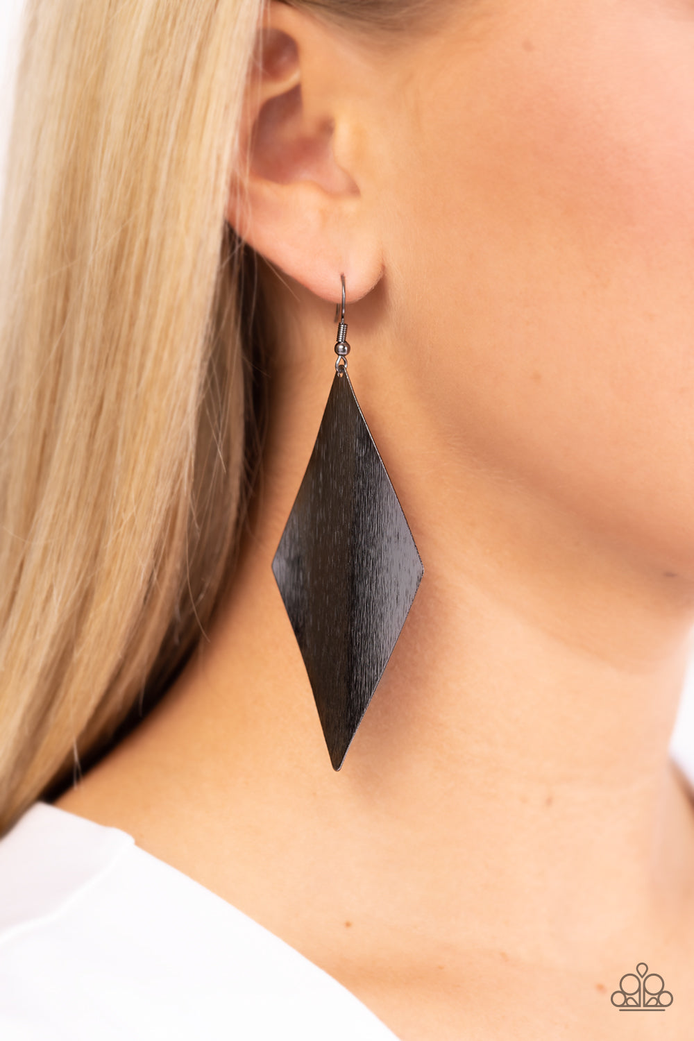 Retro Rally - Black earrings \