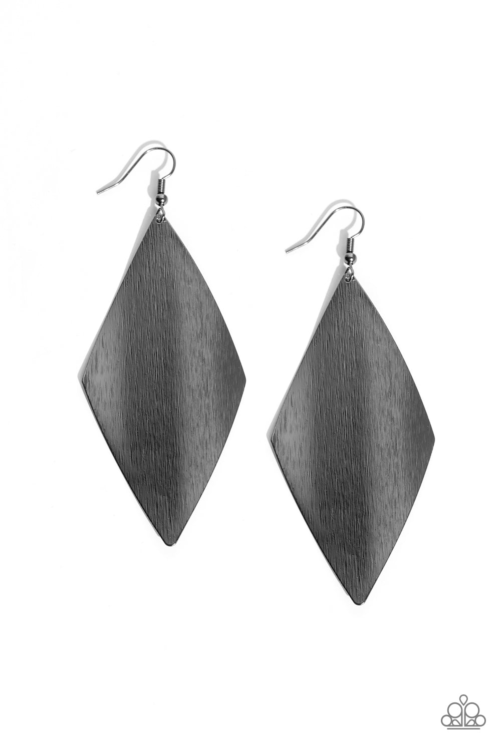 Retro Rally - Black earrings \