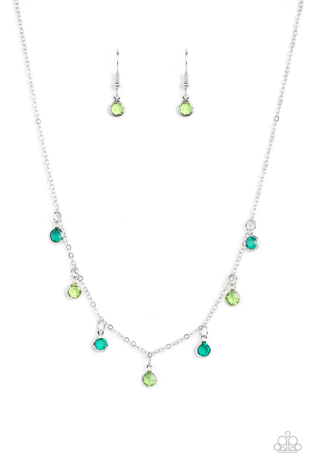 Carefree Charmer - Green necklace