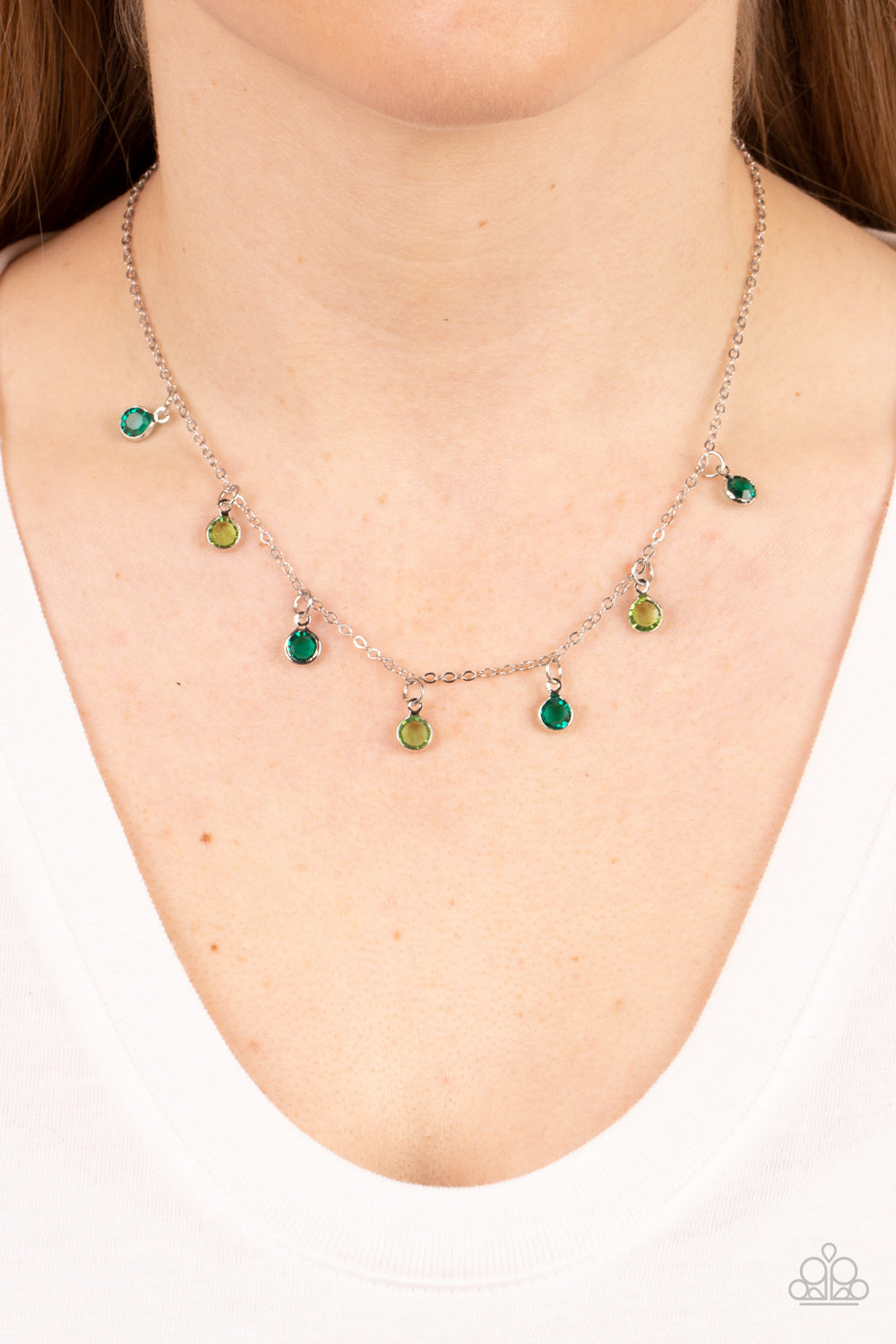 Carefree Charmer - Green necklace