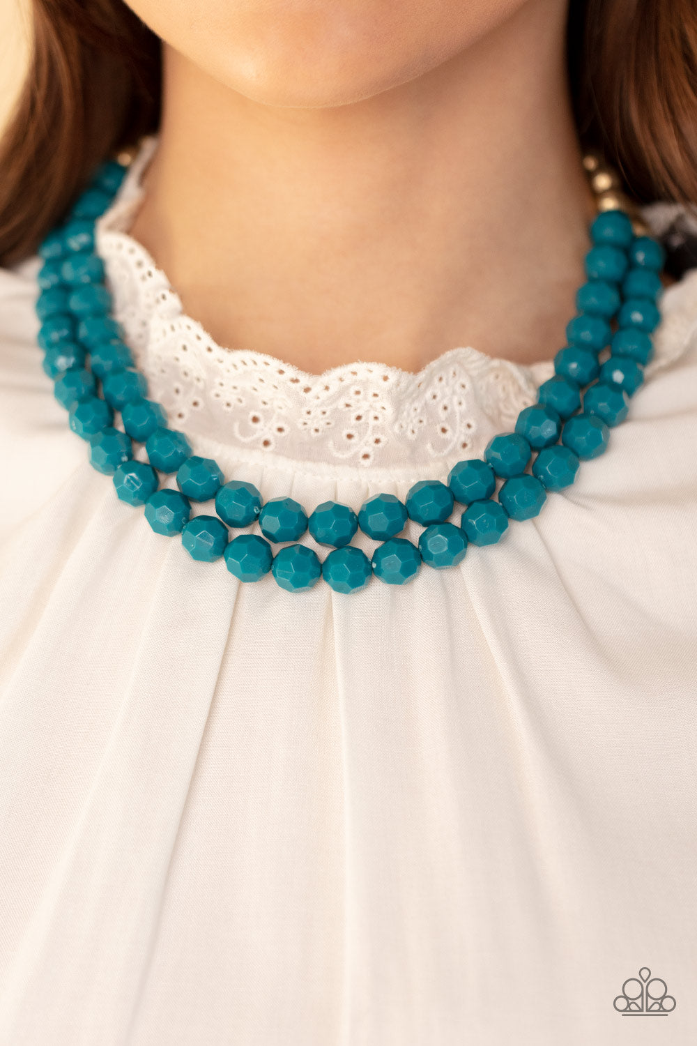 Greco Getaway - Blue necklace