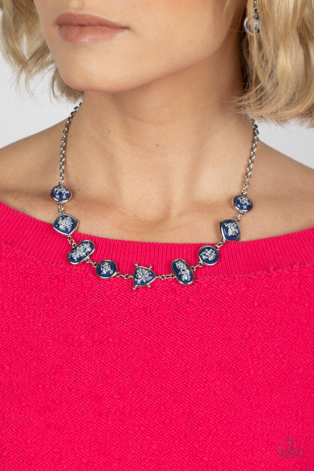 Fleek and Flecked - Blue necklace