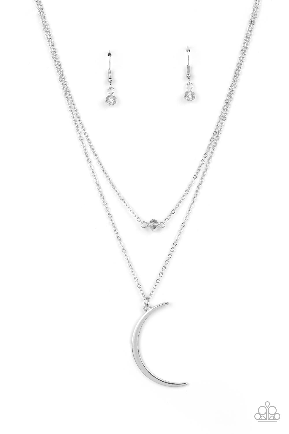 Modern Moonbeam - Silver necklace