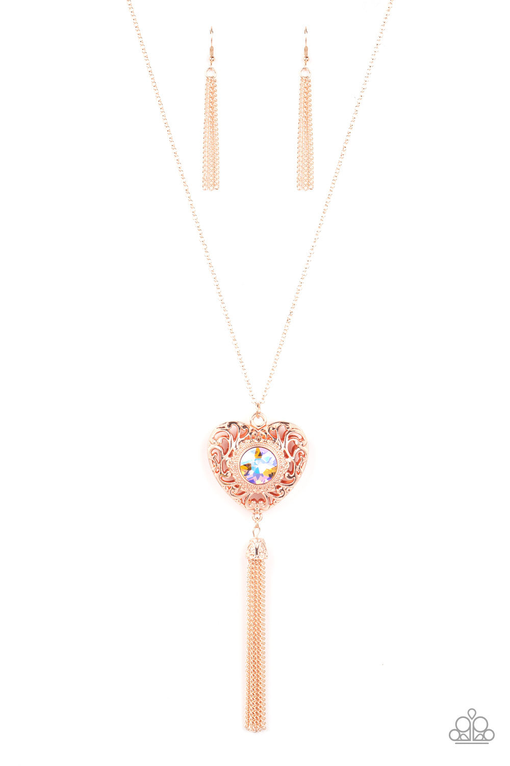 Prismatic Passion - Gold necklace