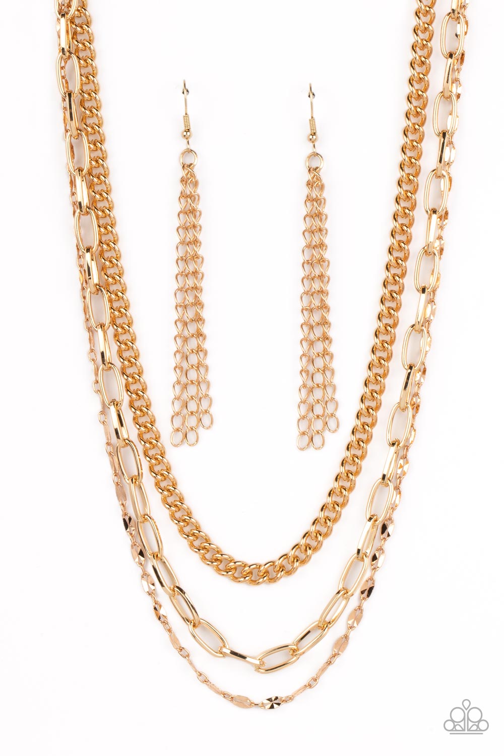 Galvanized Grit - Gold necklace