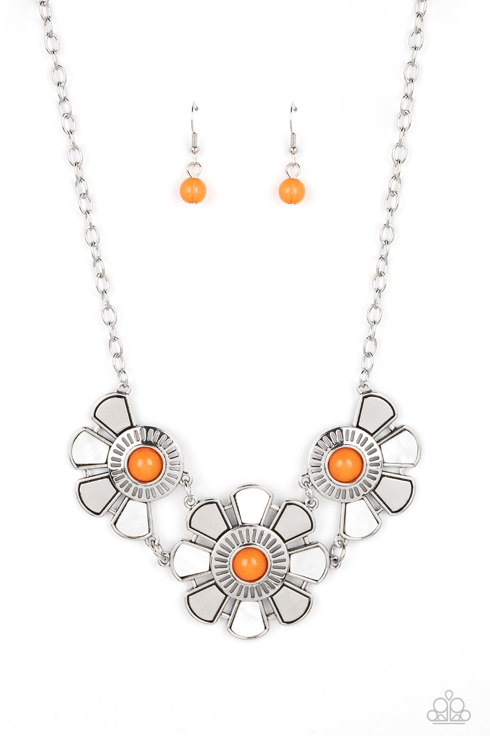 Aquatic Garden - Orange necklace