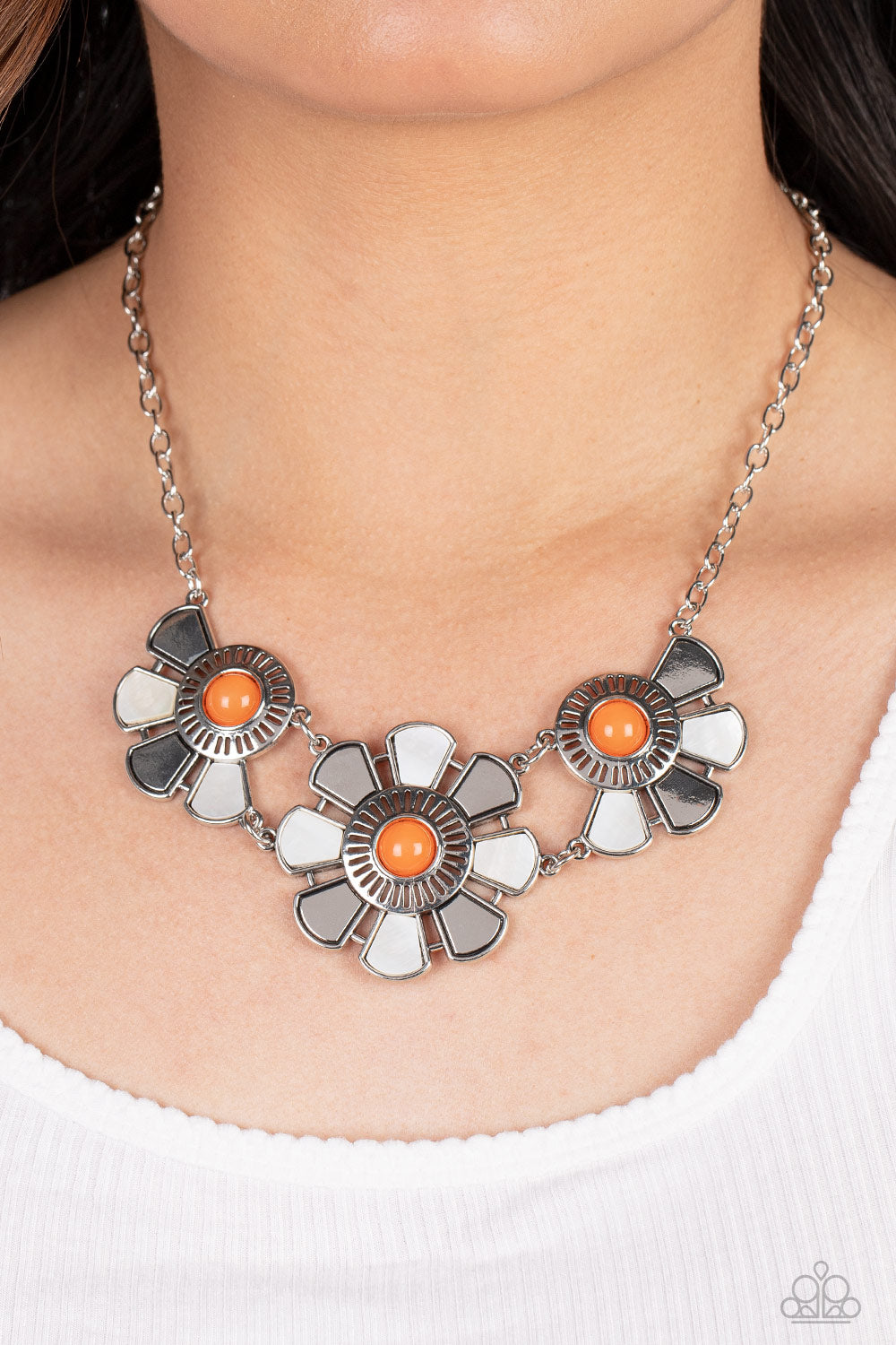 Aquatic Garden - Orange necklace