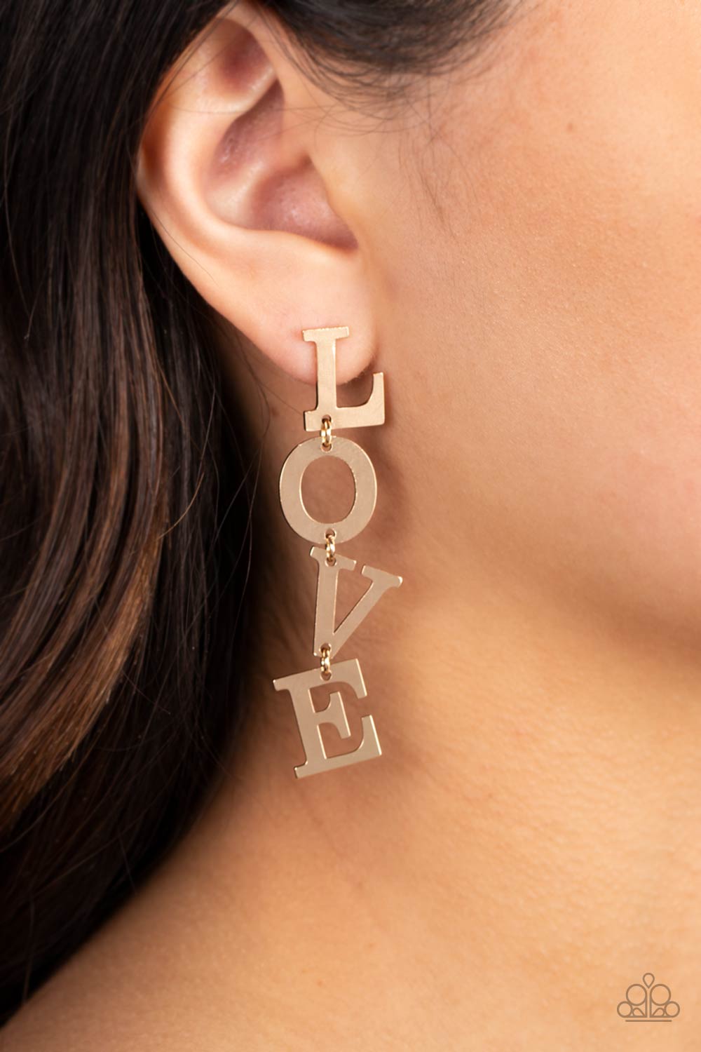 L-O-V-E - Gold earrings