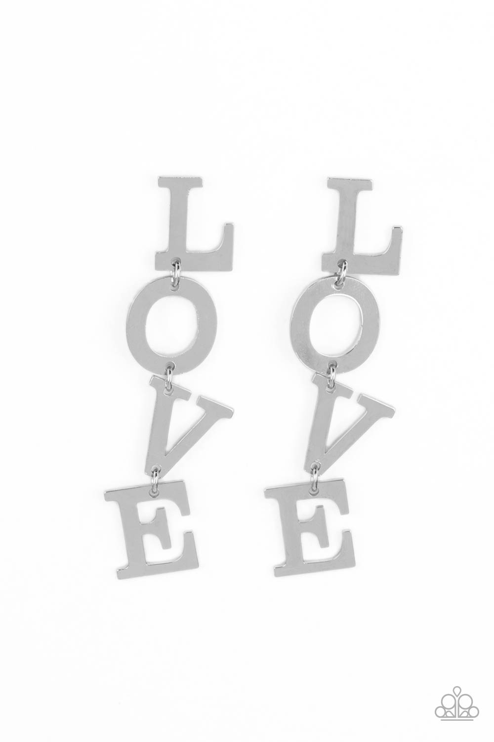 LOVE - Pendientes de plata