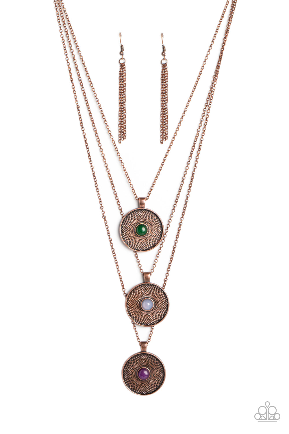 Geographic Grace - Copper necklace