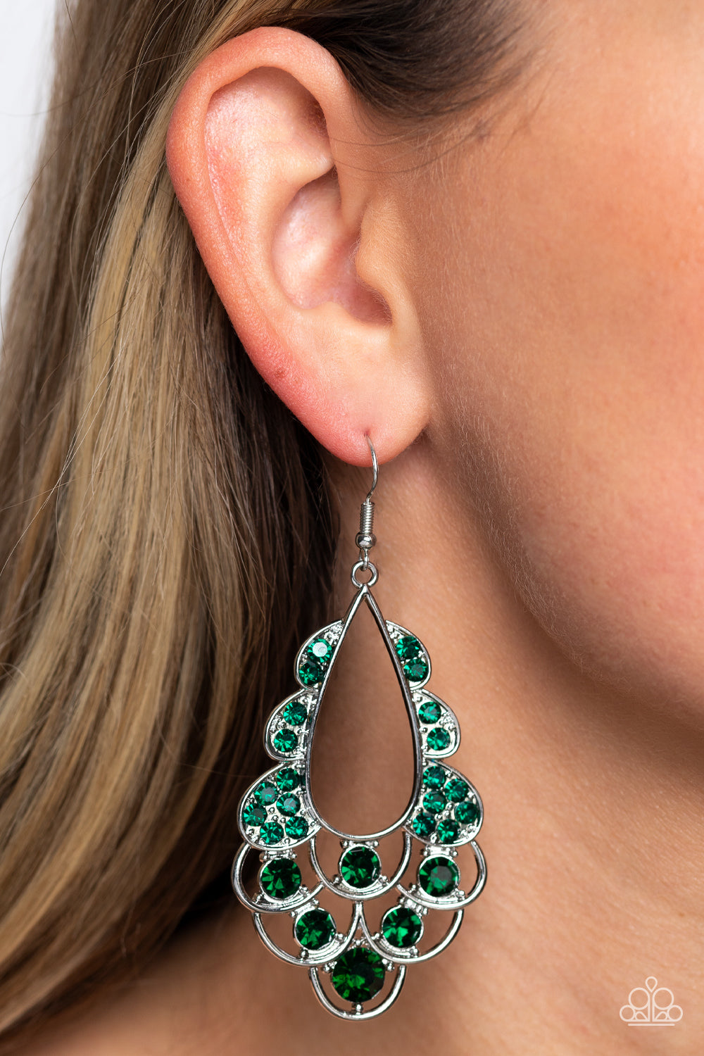 Majestic Masquerade - Green earrings