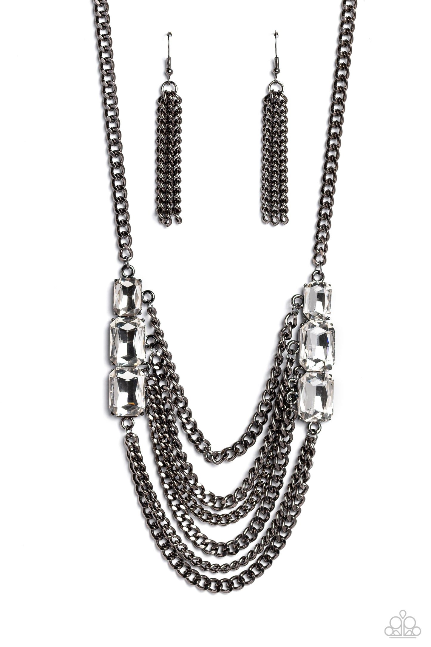 Come CHAIN or Shine - Black necklace