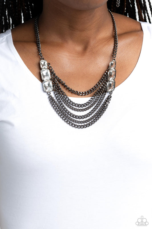 Come CHAIN or Shine - Black necklace