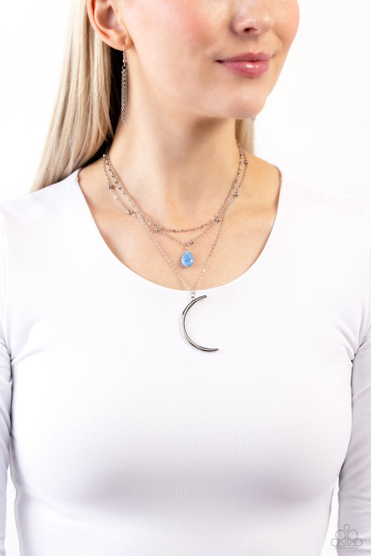 Lunar Landslide - Blue necklace