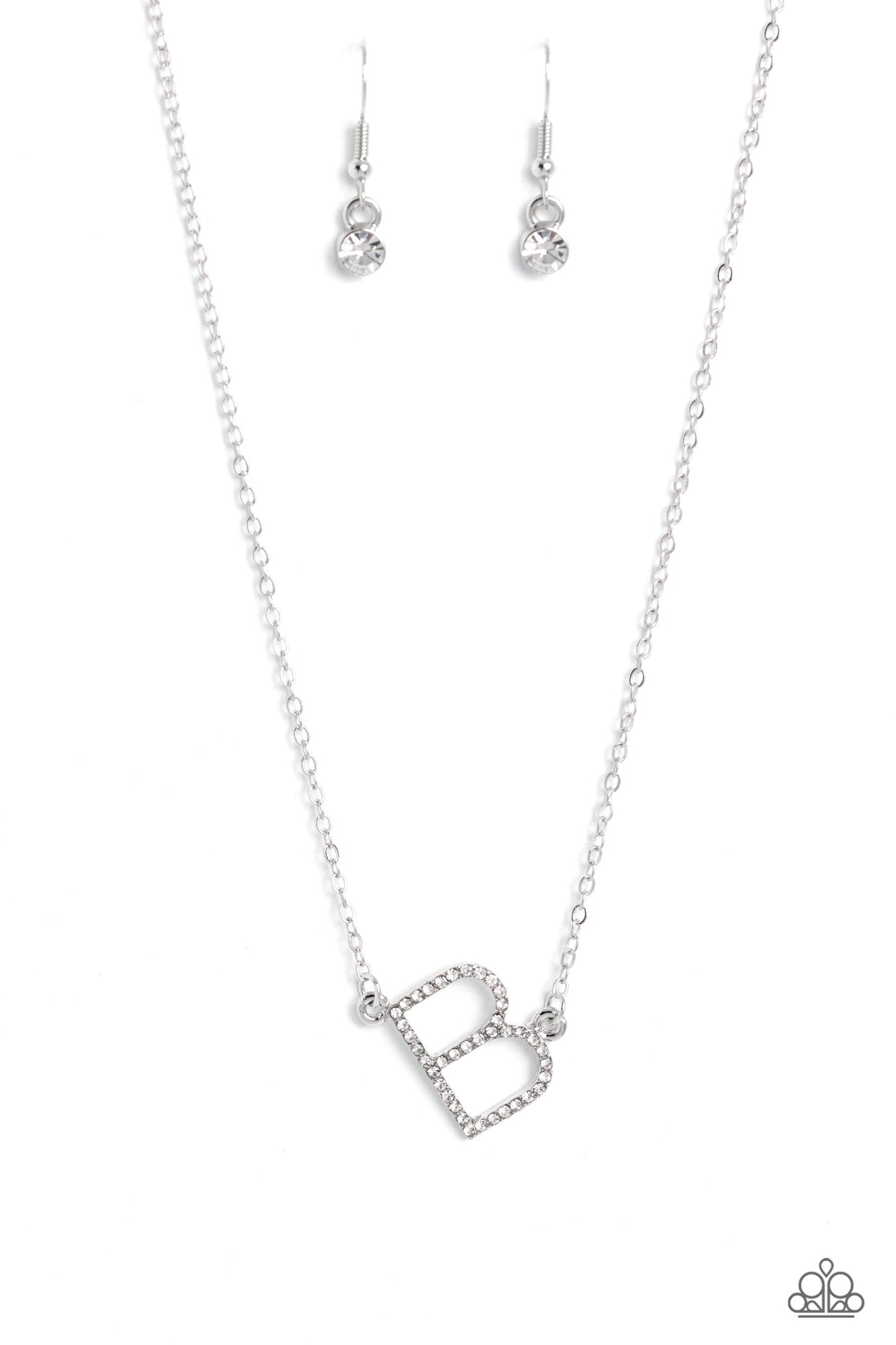 INITIALLY Yours - B - White necklace