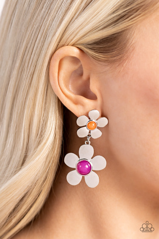 Fashionable Florals - Pink earrings