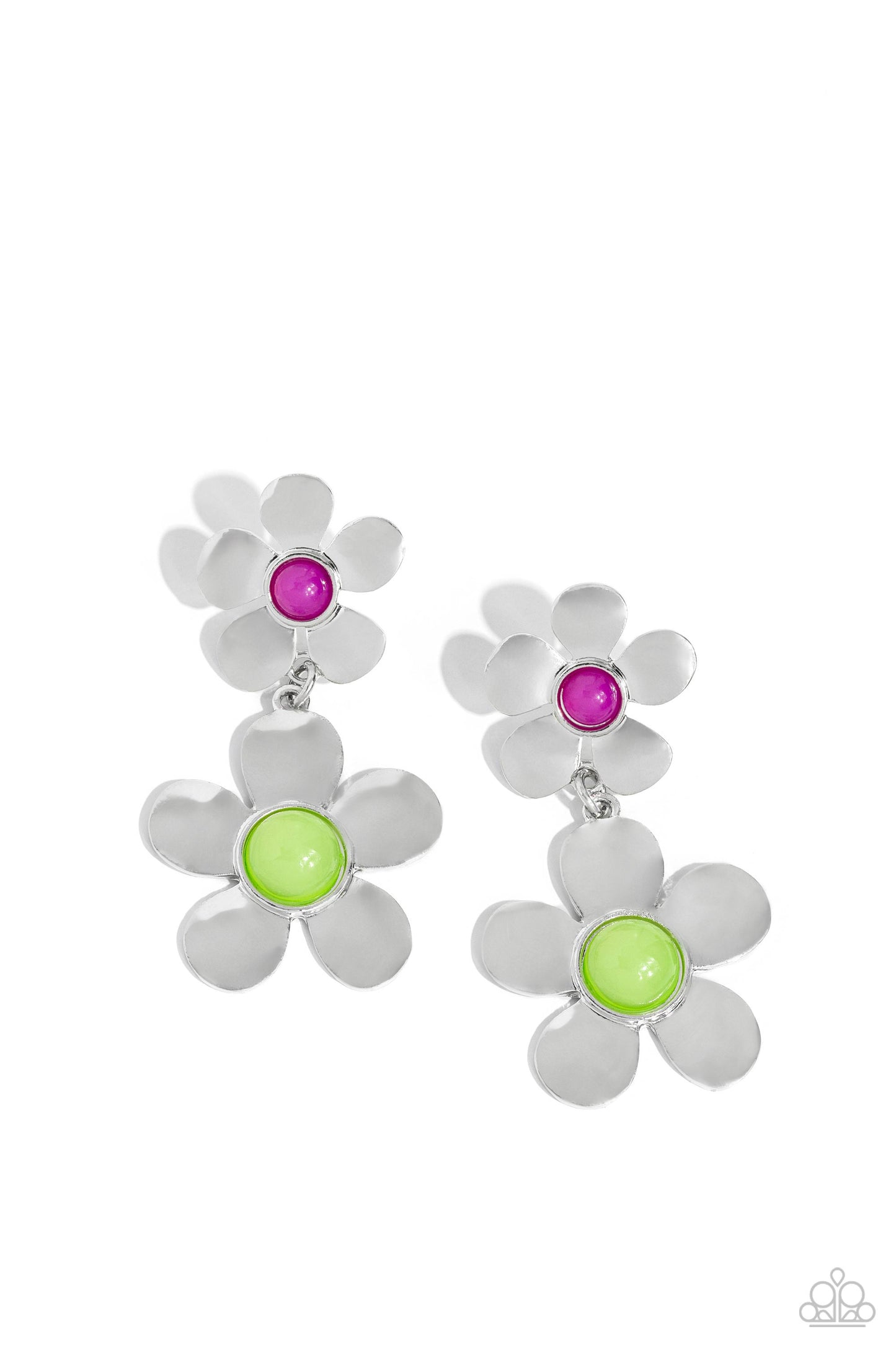 Fashionable Florals - Green earrings