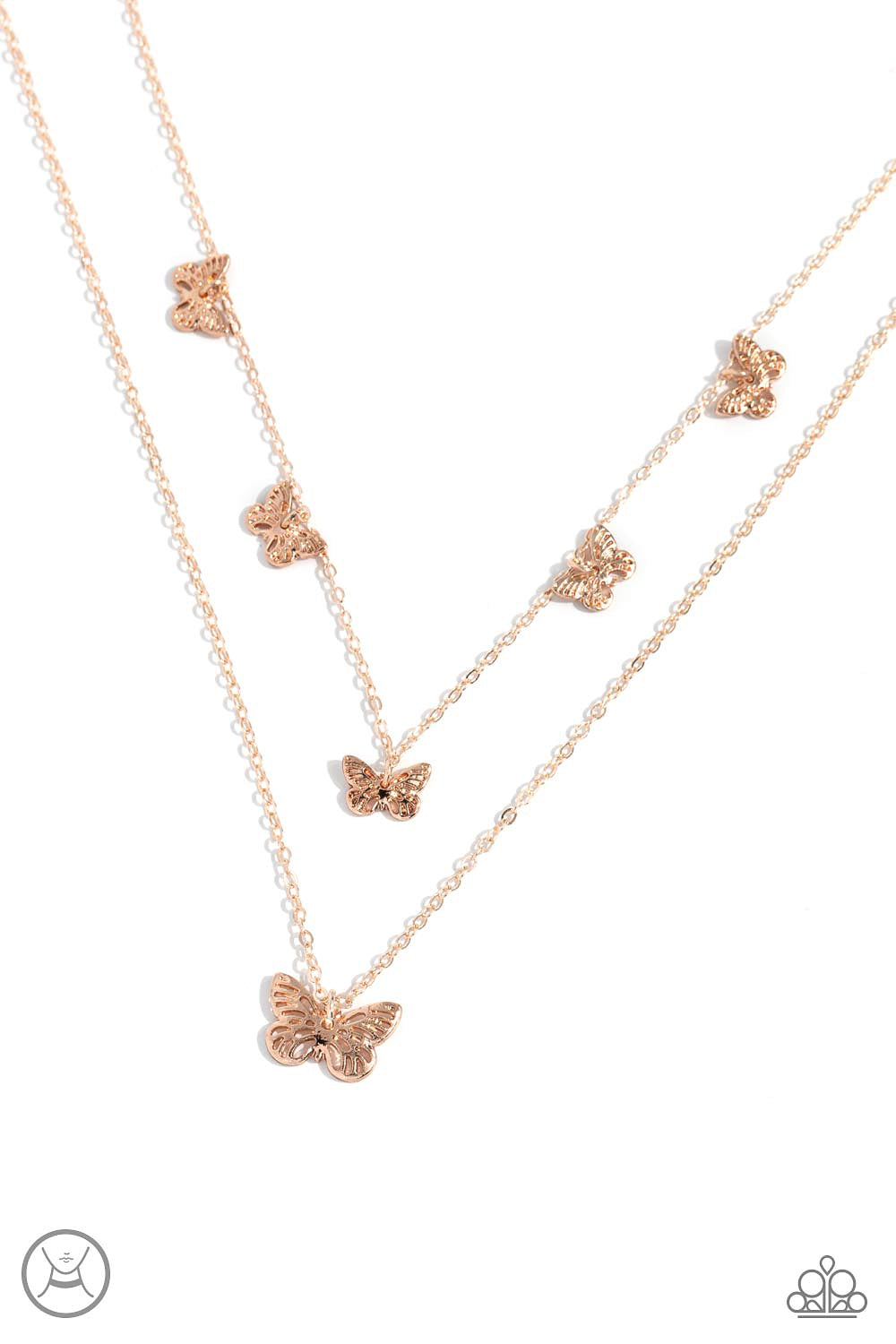 Butterfly Beacon - Rose Gold necklace