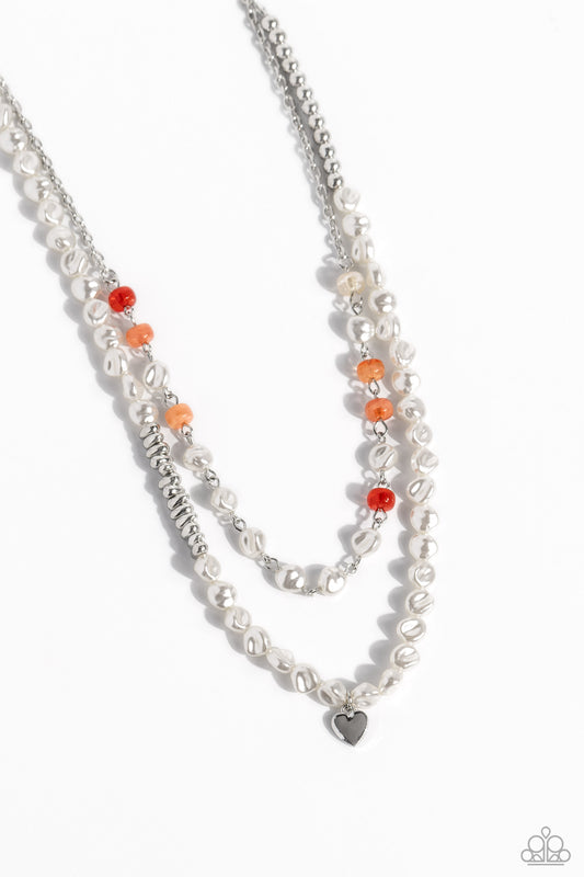 Pearl Pact - Orange necklace