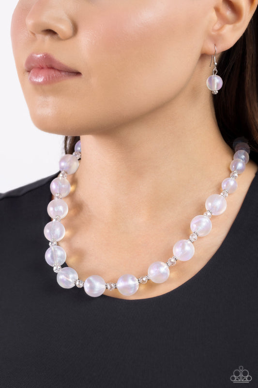 Timelessly Tantalizing - White necklace