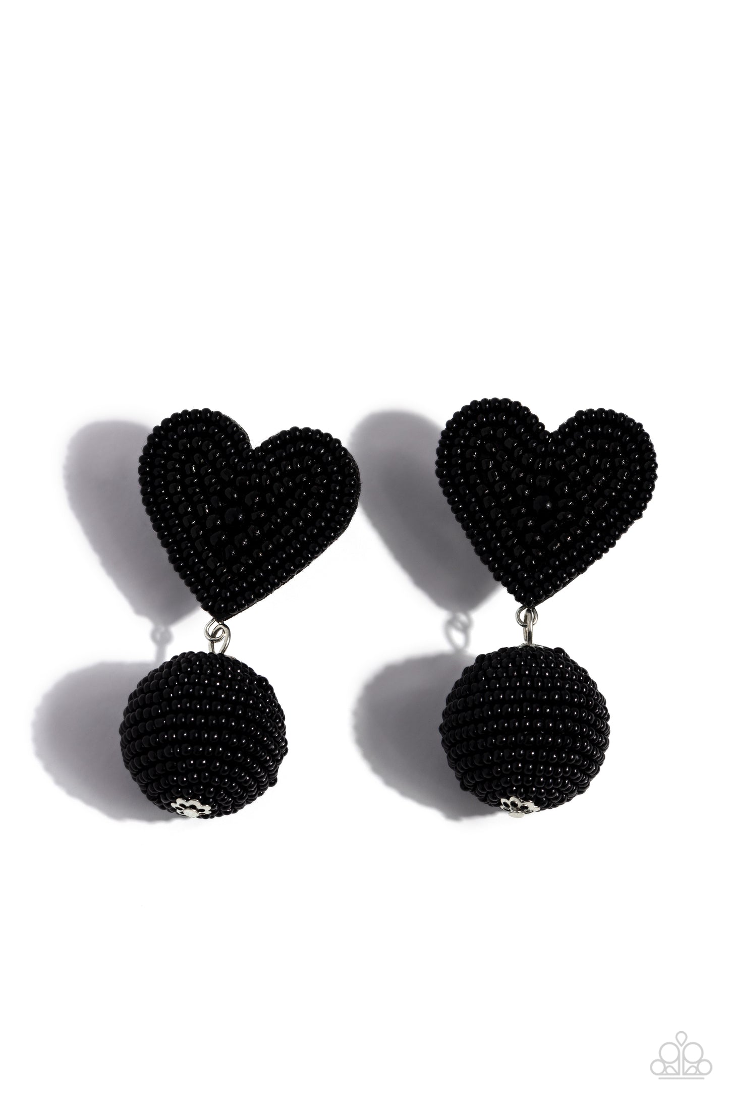 Spherical Sweethearts - Black earrings