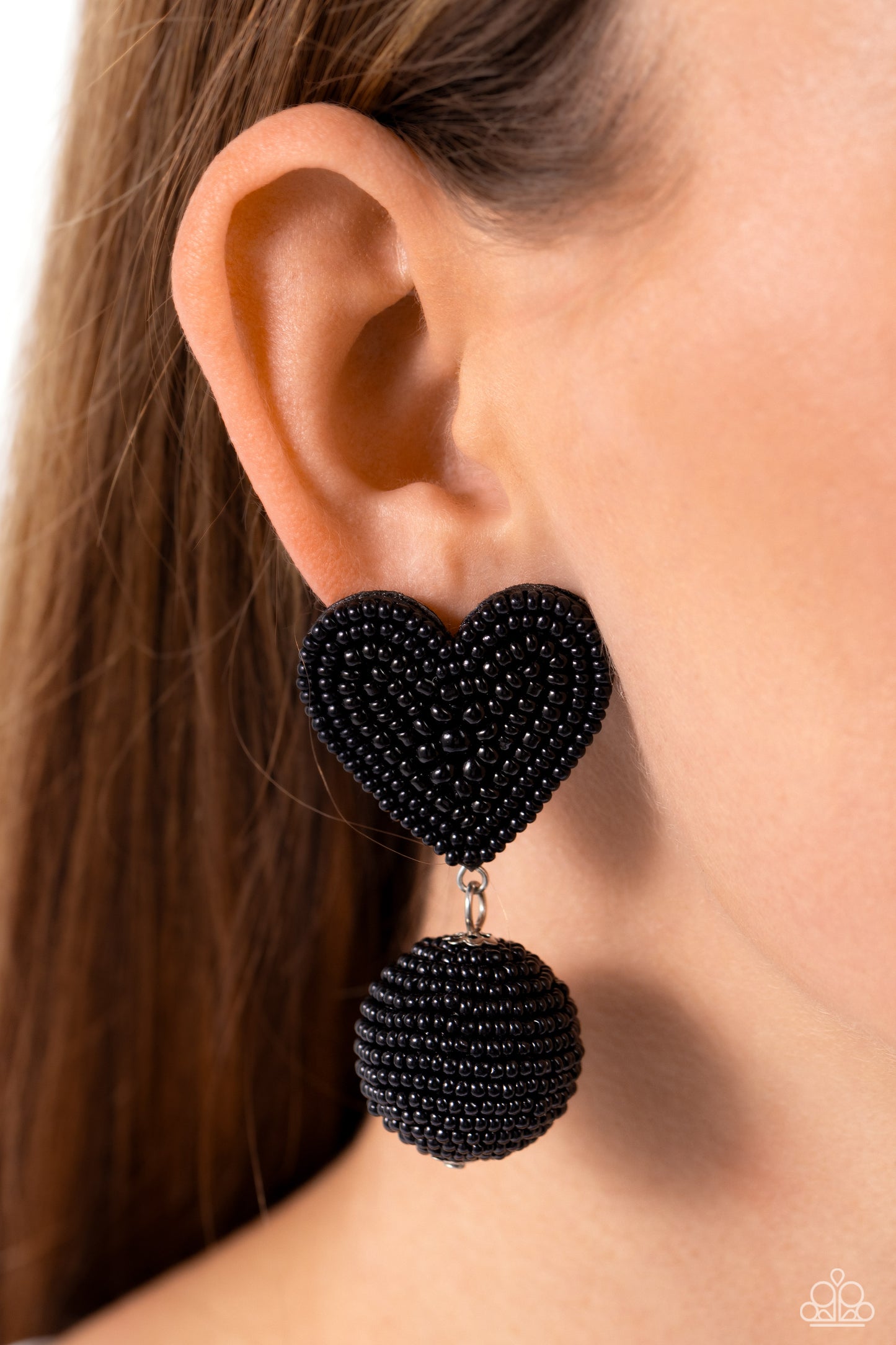 Spherical Sweethearts - Black earrings