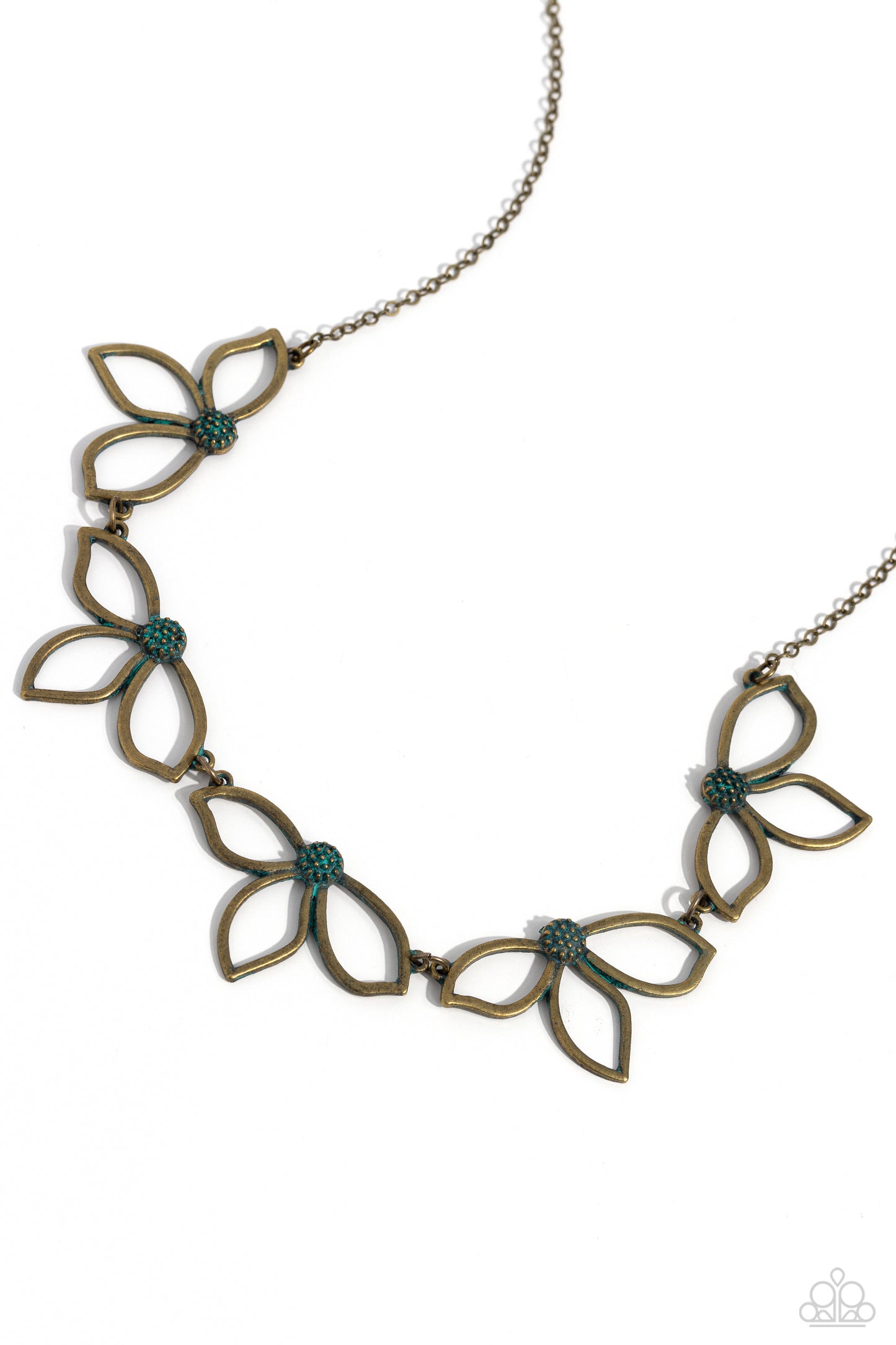 Petal Pageantry - Brass necklace