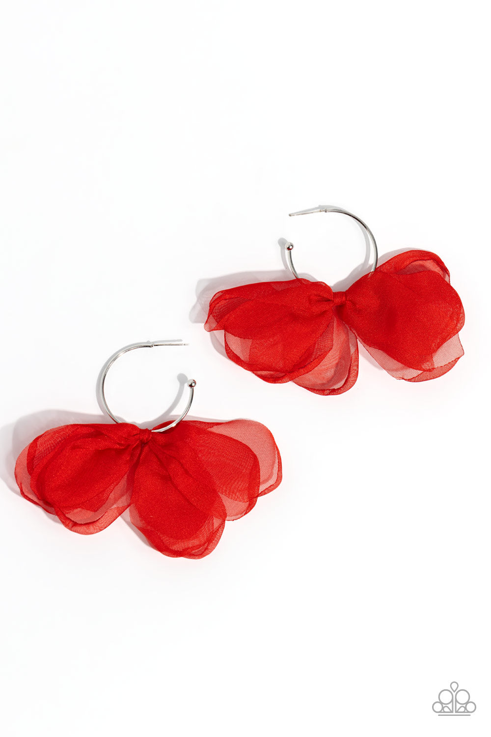 Chiffon Class - Red earrings