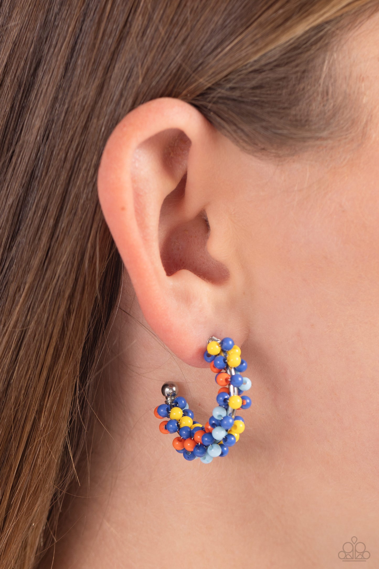 Balloon Backdrop - Blue earrings