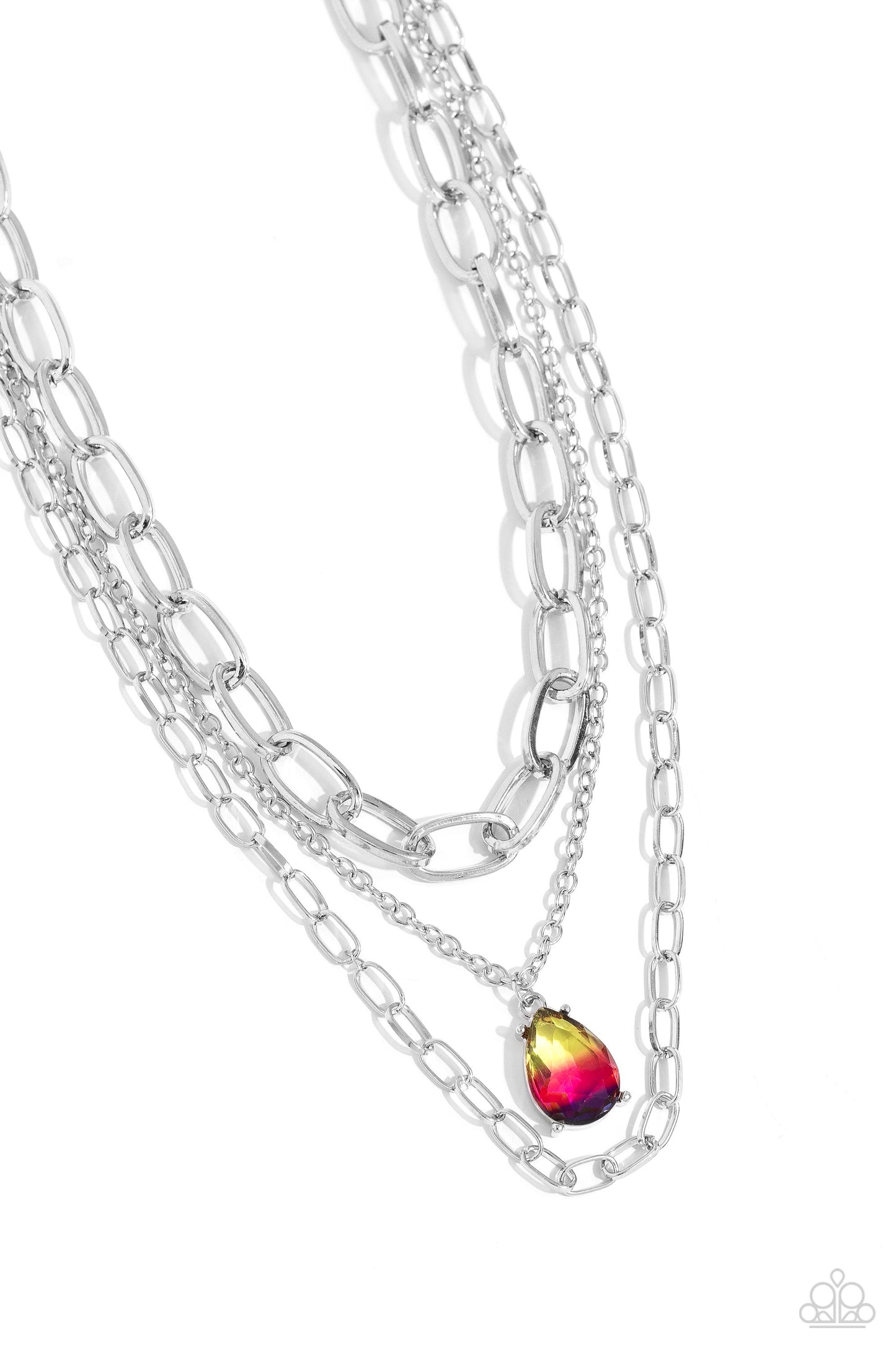 Teardrop Tiers - Multi necklace