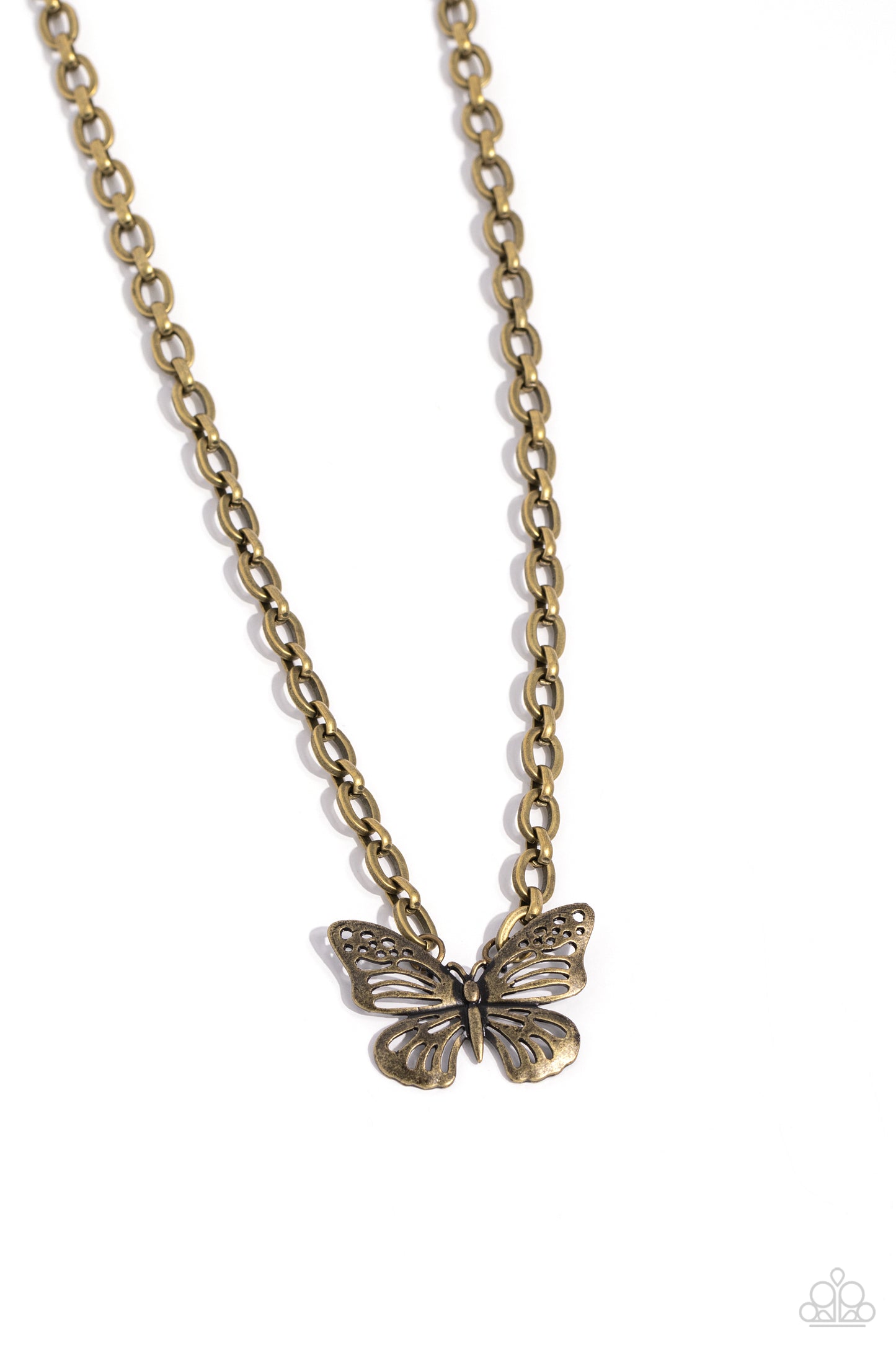 Midair Monochromatic - Brass necklace