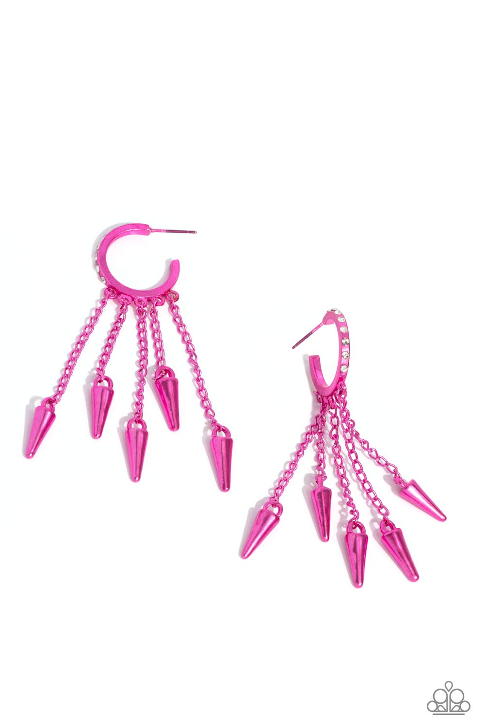 Piquant Punk - Pink earrings