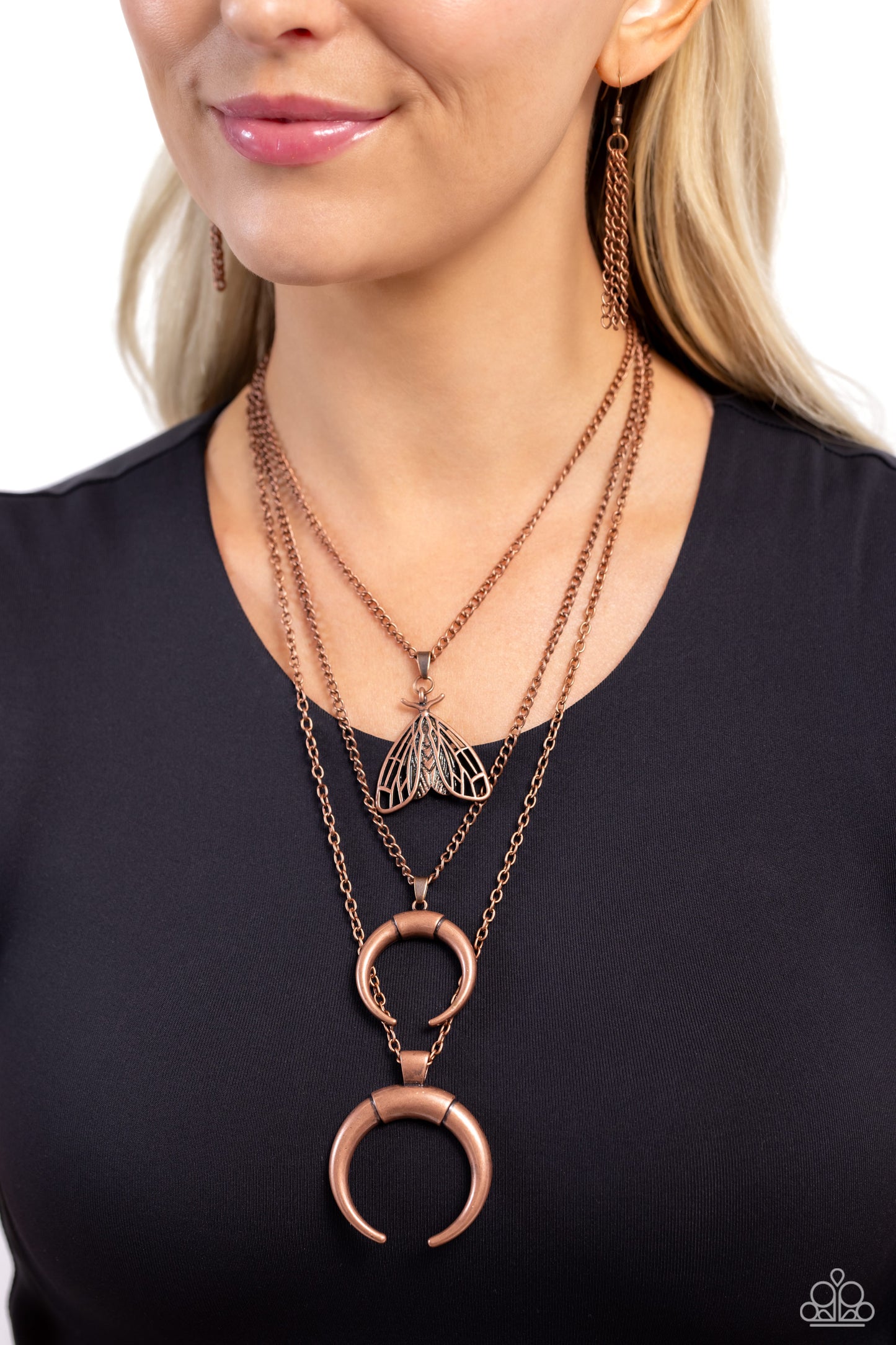 Moth Medley - Copper necklace