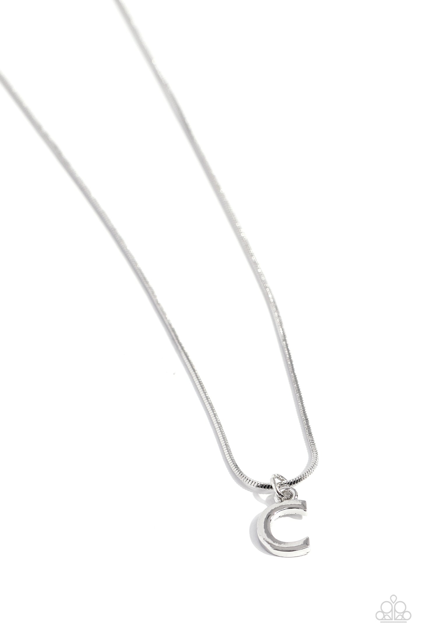 Seize the Initial - Silver - C necklace