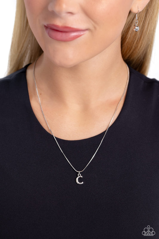 Seize the Initial - Silver - C necklace