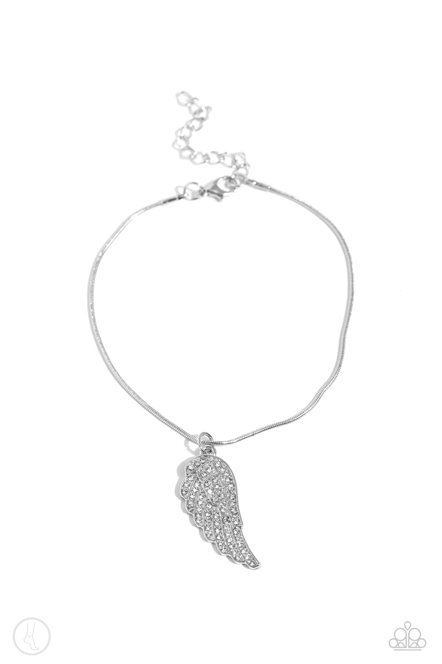 Angelic Accent - White anklet