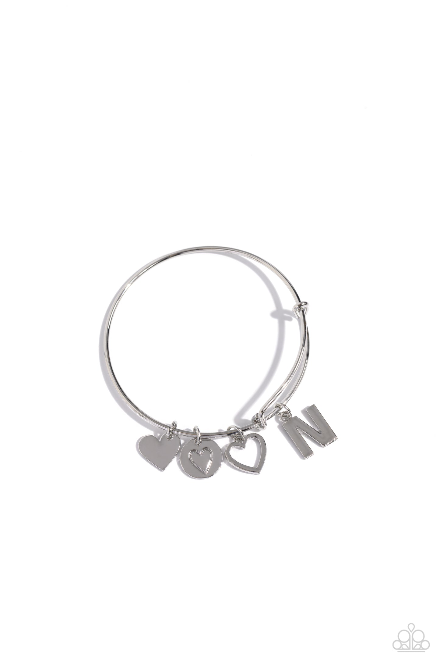 Making It INITIAL - Silver - N  bracelet