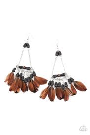 Haute Hawk - Black  Earrings-vintage