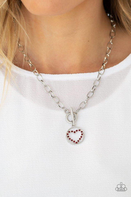 Necklace ~ With My Whole Heart - Red (Vintage)