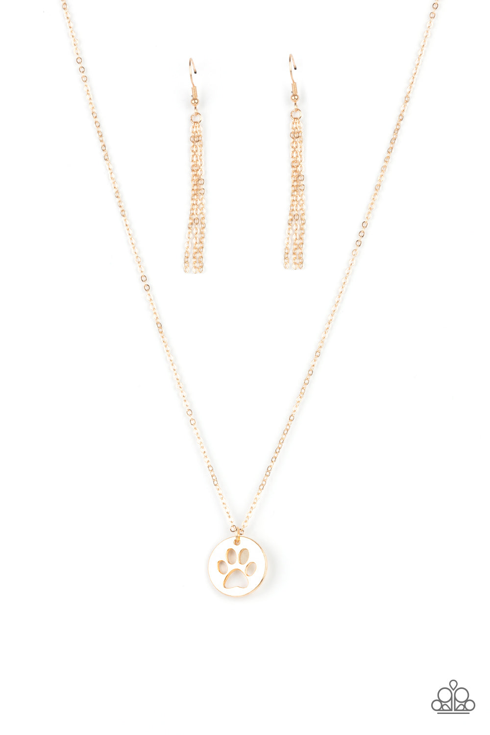 Think PAW-sitive - Gold necklace