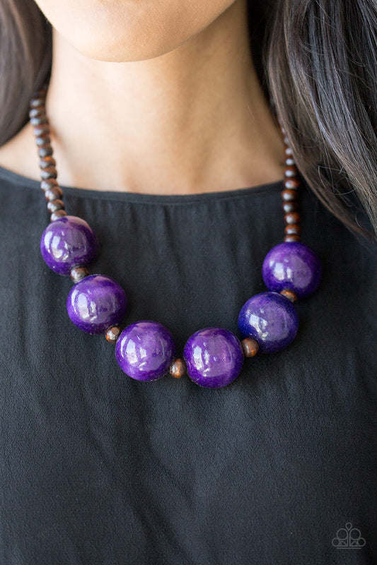 Oh My Miami - Purple - Necklace vintage