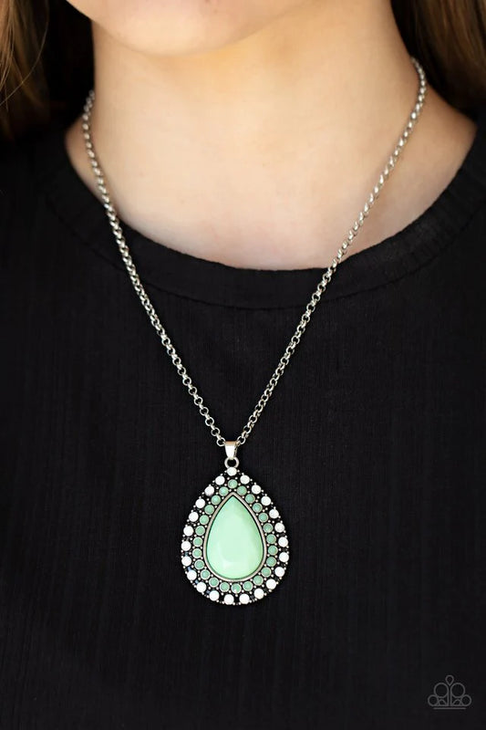 Necklace ~ DROPLET Like Its Hot - Green