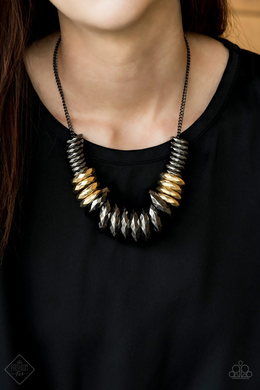 Haute Hardware - Multi - Gunmetal & Gold - Necklace